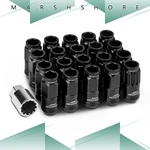 16+4 Key Lock M12X1.25 Open End Knurled Tip Black Aluminum 50MM Rim Lug Nut New. Price: $20.34.