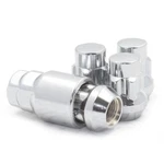 Wheel Accessories Parts 4 Locks + Key Thread Closed 7/16"-20, Chrome New. Price: $23.37.