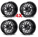 20 Fuel Triton D581 Wheels Rims Gloss Black Milled Deep Lip Xd Tis Fits Ford New. Price: $2104.00.
