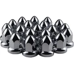 Ibroprat 33MM Chrome Lug Nut Covers On,abs Plastic Push-on Bullet New. Price: $29.99.