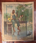 Judge Magazine April 30, 1921 "ah Jest Knowed Dat Worm Was Liar!" Humor Used. Price: $35.00.