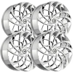 (set Of 4) Azara AZA-540 20X8.5 5X108/5X4.5" +35MM Nano Chrome Wheels Rims New. Price: $1993.52.