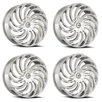 Set 22" Azara AZA-534 Nano Chrome 22X9.5 Wheels 5X115 5X120 15MM Rims New. Price: $1673.66.