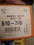 Dorman Wheel Studs Part Number 610 360 Oty Per Box New. Price: $13.99.