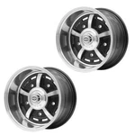 15" X 8" Vw Bug Lug Black Empi Sprint Star Wheel Includes Cap-valve Stem, Pair New. Price: $505.94.