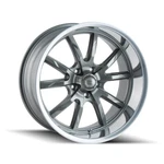 Cpp Ridler 650 Wheels, 17X8 F + 18X8 R, 5X4.75", Gray / Polished Lip New. Price: $998.54.