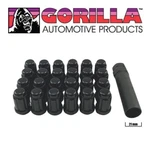 24 Gorilla Spline Tuner Lock Acorn Black Lug Nuts With Key 12X1.5 Wheels Rims New. Price: $46.95.