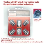 Toyota Alloy Wheel Lock Set Genuine Oem (short Ones) With 2 Keys, W/crown Logo New. Price: $46.87.