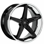 20X9"LEXANI Wheels Savage Gloss Black With Chrome Lip Rims New. Price: $2516.00.