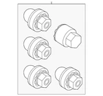 Genuine Land-rover Wheel Lock Kit LR137573 New. Price: $226.83.