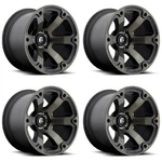 Set 17" Fuel Beast D564 Black Machined Dark Tint 17X9 6X5.5 -12MM Lifted Rims New. Price: $1280.00.