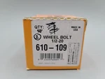 (2) Dorman 610-109 1/2-20 Serrated Wheel Stud Bolt .625 In. Knurl, 1-5/8 New. Price: $14.95.