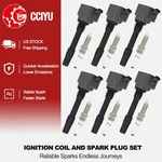 Cciyu Ignition Coil + Spark Plug For 17-18 Bmw 340I 440I 540I M240I 3.0L L6 New. Price: $96.99.
