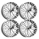 (SET-4) Luxxx LE7 20X8.5 5X114.3/5X4.5 38MM Silver Machined Wheels Rims Inch New. Price: $1541.60.