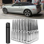 For Chevy Camaro 24 Pcs Chrome Spike Spline Long Lug Nuts 14X1.5 Solid Metal New. Price: $59.46.