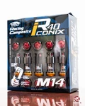 Project Kics R40 Iconix M14 Lock & Nut Set (16 + 4) 14X1.50 Red Caps - WRIA14CR New. Price: $470.00.