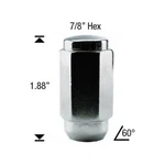 Duplex Acorn Lug 14MM - 1.50 White Knight Wheel " Pack Of Nuts New. Price: $8.95.