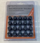 White Knight Spline Wheel Lock Kit 12MM-1.25 Gloss Black 723806 Set W/KEYA20. Price: $39.95.
