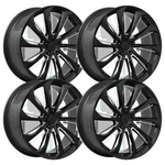 (SET-4) Rock Forged FF25 20X8.5 5X114.3 38MM Black Milled Wheels Rims Inch New. Price: $1218.00.