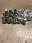 Roadmaster Chrome Rear Wheel Axle Threaded Lug Nut Covers Cap Set Of 17 Abs 33MM New. Price: $80.00.