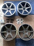 Ace Alloy AFF06 Titanium Milled Wheels 19X8.5 ET32 (X2), 19X9.5 ET35 5X112 New. Price: $1300.00.
