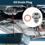 M12X1.5 Magnetic Oil Drain Plug Titanium Alloy Silver Tone New. Price: $25.99.