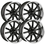 (set Of 4) Staggered Ridler 650 18X8,18X9.5 5X4.75" +0MM Black Wheels Rims New. Price: $1233.96.