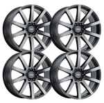 (SET-4) Voxx Vento 17X7.5 5X4.5/5X114.3 Black Tint 40MM Wheels Rims Inch New. Price: $764.00.