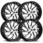 (set Of 4) Vct V77 22X9 5X115/5X120 +15MM Black/machined Wheels Rims 22" Inch New. Price: $1280.96.