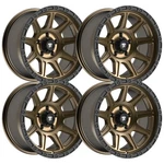 (SET-4) Fittipaldi FT104ZB 17X9 6X139.7 -12MM Bronze Black Wheels Rims Inch New. Price: $984.00.