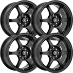 (SET-4) Impact Racing 510 15X7 5X100/5X114.3 32MM Gloss Black Wheels Inch New. Price: $463.60.