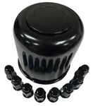 Trailer Wheel And Cap Set - Black Hub Cover 8 Painted Lugs 4.90 Inch Center New. Price: $34.49.