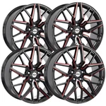 (set Of 4) Shift H33 Spring 20X8.5 5X120 +35MM Black/red Wheels Rims 20" Inch New. Price: $1348.00.