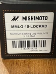 ***sale*** Mishimoto MMLG-15-LOCKRD Aluminum Locking Lug Nuts M12 X 1.5 Red New. Price: $64.99.
