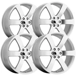 (set Of 4) Factory Reproductions FR32F Ss 20X8 6X5" +45MM Silver Wheels Rims New. Price: $1240.00.