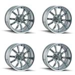 Set 20" Ridler 650 20X10 Chrome 5X4.75 Wheels 0MM Rims New. Price: $1975.96.