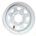 Ecustomrim Trailer Wheel 16X6 Inch Lug On 5.5 Center White Spoke New. Price: $82.82.