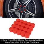 20PCS 17MM Red Silicone Auto Car Wheel Lug Hub Covers Nut Bolt Screw Caps New. Price: $17.93.
