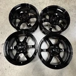 Used 17X7.5 Vors LT61 5X114.3 35 73.1 All Black Wheels SET-4. Price: $499.00.