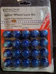 New White Knight Wheel Lock Set Of 20 Blue Chrome 1/2" Hex Key Incl 3/4"X.... Price: $25.79.