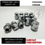 Fits 2012 & Newer Ram 1500 All Trim Chrome 14X1.5 Oem Factory Style Lug Nut 20PC. Price: $28.95.