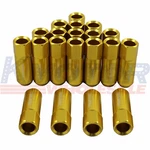 M12X1.5 60MM Gold 20 Pcs Extended Forged Aluminum Tuner Racing Lug Nut Set New. Price: $19.86.
