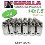 (24PC.) Gorilla Lug Nuts, 14X1.50, Duplex Length, Chrome, Bulge Acorn, 91148XL New. Price: $44.88.