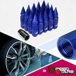 J2 M12X1.25 7075-T6 Aluminum 20MM OD/80MM 16PC Spiky Cap Lug NUT+4PCS Lock Blue New. Price: $39.89.