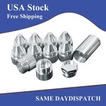 1.375''X24 Cone Shaped Wheel Lug Nuts Aluminum Alloy With Sealed End Cap Chrom New. Price: $130.19.