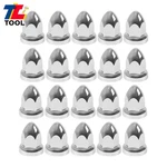 3/8" 20 Pcs Chrome Semi Truck Lug Nut Covers 33MM Push-on Style New. Price: $16.33.