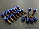 Wheel Mate Mevius Lug Bolt Set Of 20 - 14X1.50 27MM Cone 60 Deg Tap Blue Neon New. Price: $153.09.