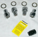 New Set Of Chrome Cold Forged Steel Rally 7/16" Mag Wheel Locks & Key 4A 90340. Price: $19.42.
