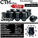 20X Black Wrangler Gladiator Grand Cherokee Oem Factory M14X1.5 Wheel Lug Nuts New. Price: $26.39.