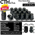 20X Black 12X1.5 Cone Seat Wheel Lug Nut + Lock Combo Set Fit Mazda Kia New. Price: $35.19.